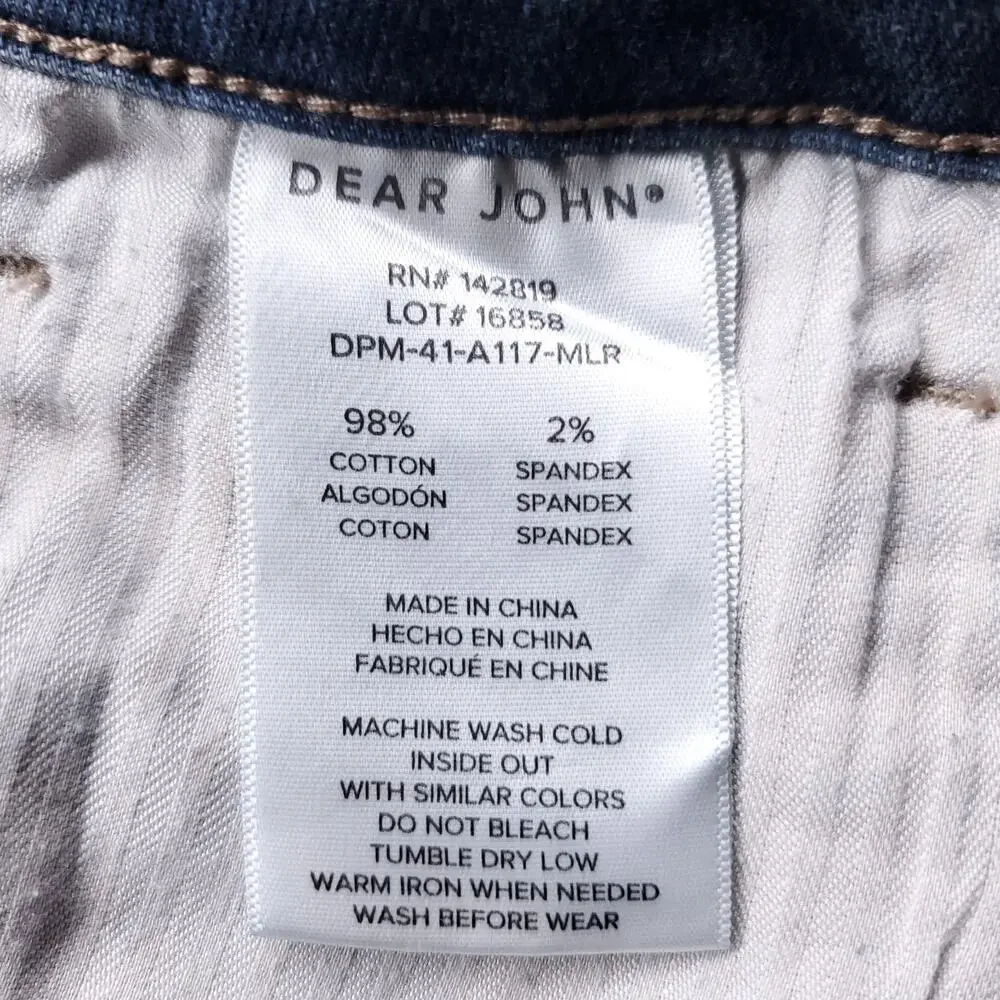 Dear John Jaxtyn High Rise Bootcut‎ Jeans Stretch Denim Women 33 Blue Cowgirl